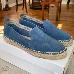 Ilse Jacobsen Dahlia Blue Teal Suede Espadrille Flats Women's 38